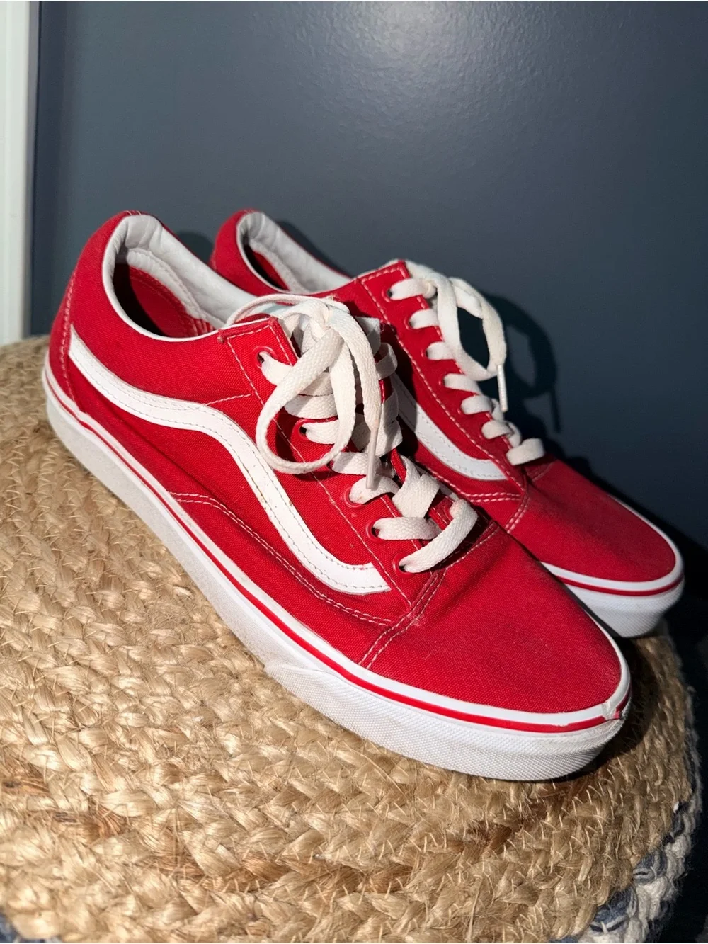 Vans red sneakers